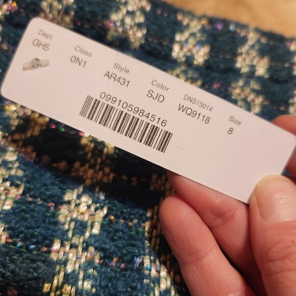 J.Crew Womens Tweed Pencil Skirt No. 2 Size 8 Plaid Wool Blend New With Tags - Picture 3 of 9